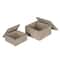 Hello Honey® Gray Contemporary Cement Boxes with Lids